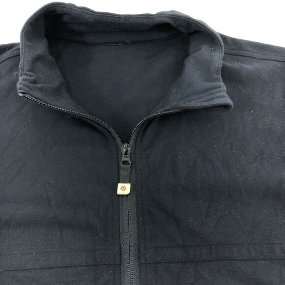 LULULEMON L Sweatshirt Full Zip Solid Black - Picture 2 of 8